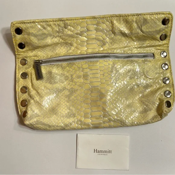 Rare!! Hammitt Reptile Patent Leather Clutch Bag